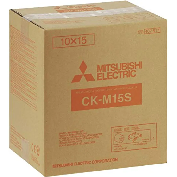 Mitsubishi CK-M 15 S 5x15 / 10x15, Druckerpapier mit hervorragender Beständigkeit gegen Wasser und Verblassen, beidseitig druckbar