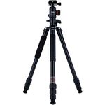 Rollei C5I MAKRO PRO I Carbon Stativ I Schwarz I 3D-Kugelkopf I Einbeinstativ I Smartphone-Halterung I Schnellwechselplatte I 90° drehbare Mittelsäule