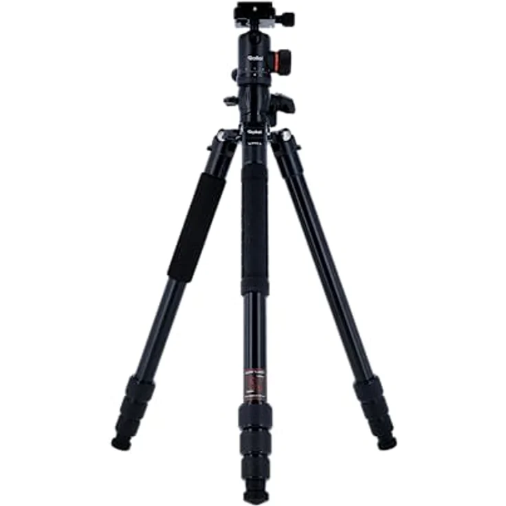 Rollei C5I MAKRO PRO I Carbon Stativ I Schwarz I 3D-Kugelkopf I Einbeinstativ I Smartphone-Halterung I Schnellwechselplatte I 90° drehbare Mittelsäule – Bild 1