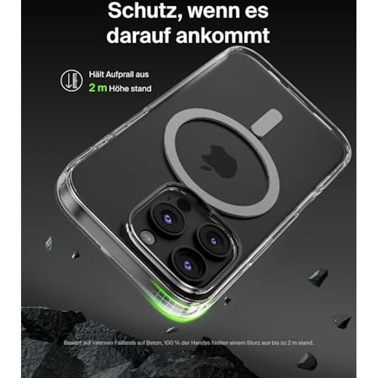 Belkin SheerForce iPhone 16 Pro Hülle, dünne MagSafe-kompatible Schutzhülle mit kratzfester Beschichtung und stoßfestem Design - Durchsichtig – Bild 3