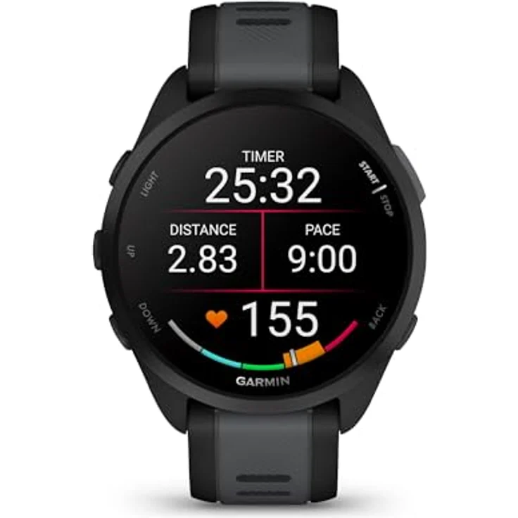 Garmin Forerunner® 165 Musik, Lauf-Smartwatch, buntes AMOLED-Display, Trainingsmetriken und Wiederherstellungseinblicke, Musik am Handgelenk, Schwarz – Bild 2