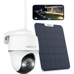 Reolink 4K 8MP Smarte kabellose Argus Series B440 Überwachungskamera (Spotlight, Personen-/Fahrzeugerkennung, Solar Panel, 5/2,4 GHz Dualband WLAN)