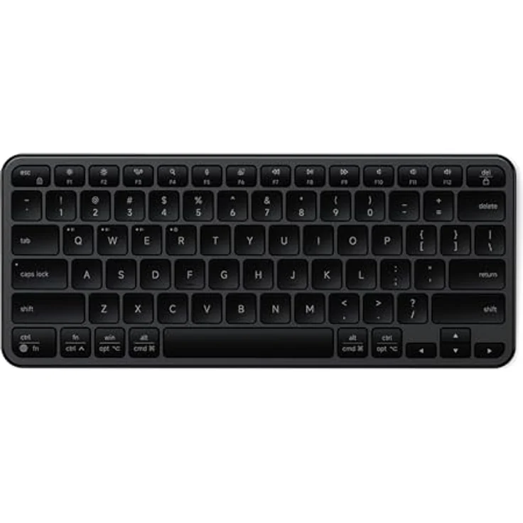 SATECHI Slim EX1 Kabellose Tastatur, Kompakte Bluetooth-Tastatur für Mac, Windows & Android mit Numpad, Space Schwarz – Bild 2