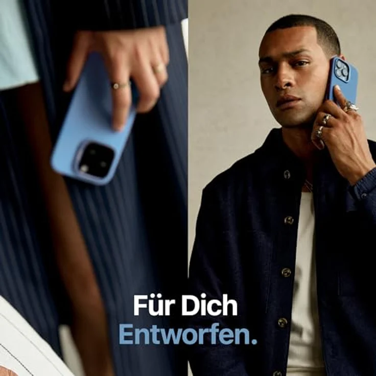 Decoded AntiMicrobial Silicone Backcover Case mit MagSafe für iPhone 16 Pro Max - Blau, Smartphone Hülle – Bild 12