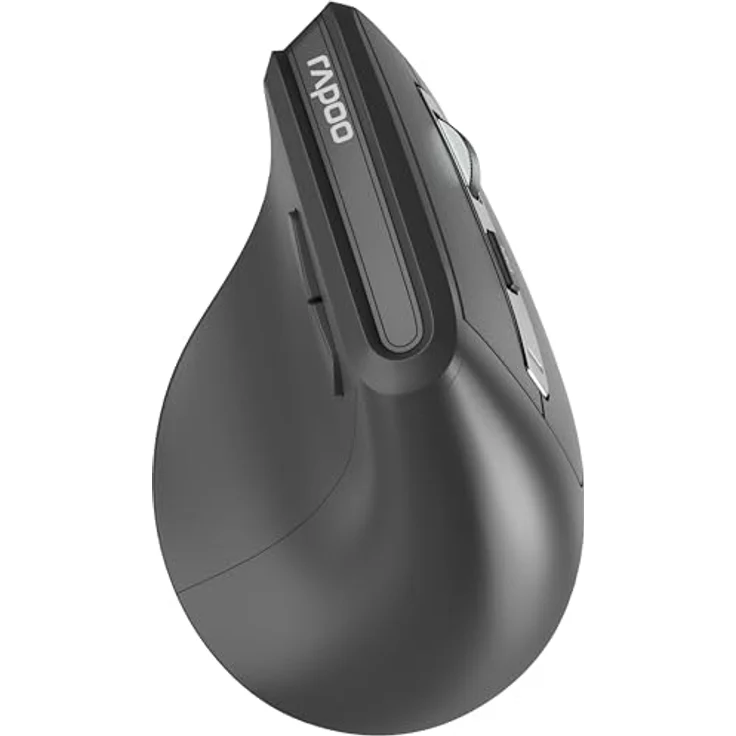 Rapoo EV310M, Optische Büro Maus mit 2400 DPI, Vertikale Ausführung, RF Wireless + Bluetooth, Schwarz – Bild 8