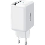 Joyroom JR-TCL06, GaN USB-C Ladegerät mit 67W, aufrollbarem Kabel und 10-Punkte-Sicherheitsschutz, Weiß