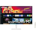 Samsung M7 Smart Monitor S32BM701UU, 32 Zoll, VA-Panel, 4K UHD, 60 Hz, fast rahmenloses Design, TV Apps, Schwarz
