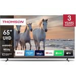 Thomson 65 Zoll (164 cm) UHD Fernseher Smart Android TV (WLAN, HDR, Triple Tuner DVB-C/S2/T2, Sprachsteuerung, Netflix, YouTube, Prime Video, Disney+) – 65UA5S13-2023