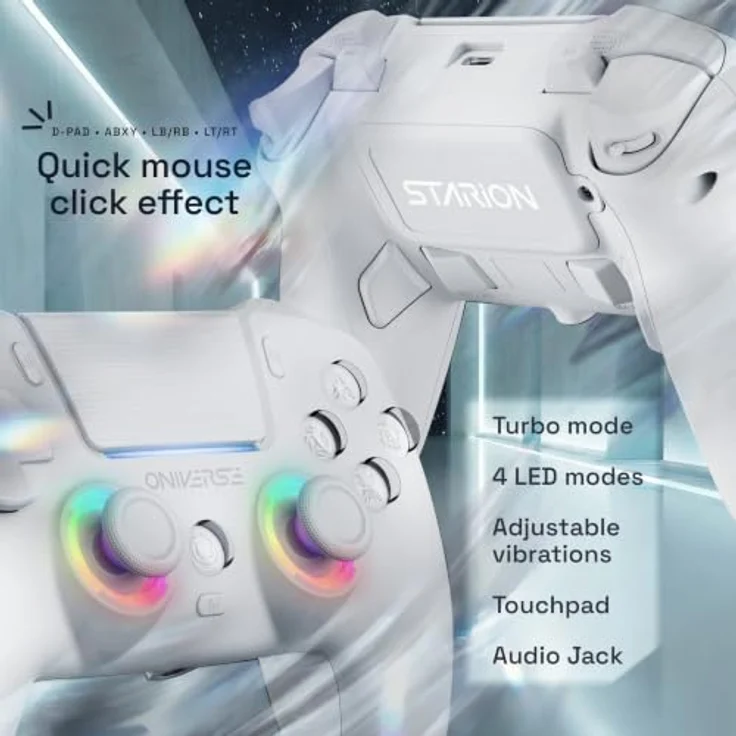 Oniverse Starion Wireless Controller - Weiß, Bluetooth Gamepad für Android, PC, PlayStation 5 und iOS – Bild 6