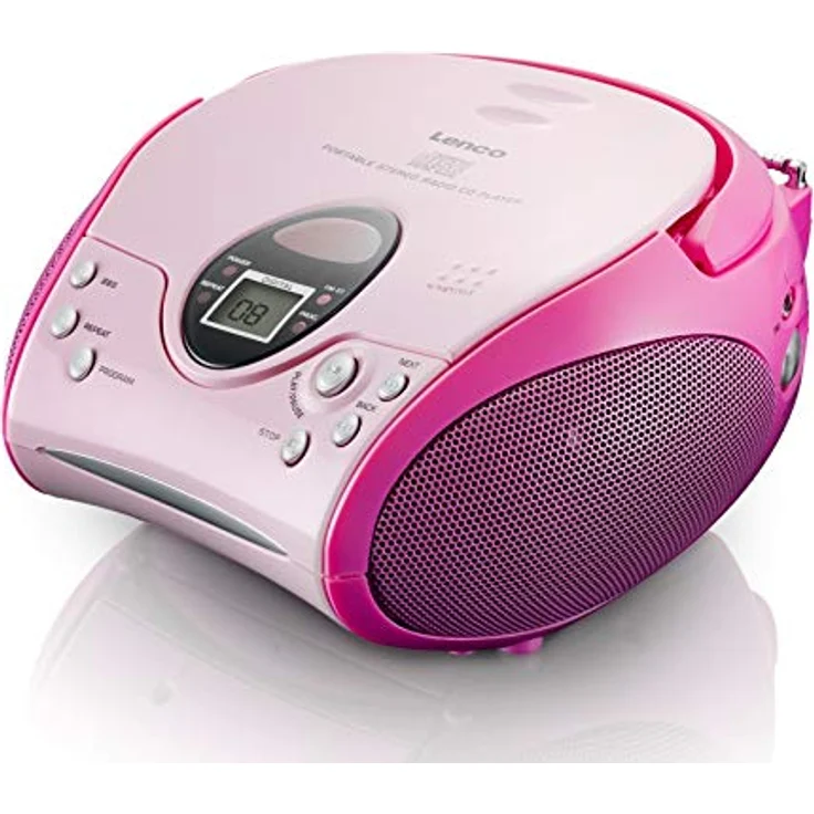 Lenco Radio CD-Player SCD-24 tragbares Stereo UKW-Radio mit CD-Player und Teleskopantenne in lila – Bild 7