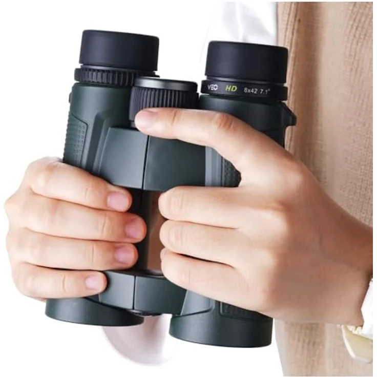 Vanguard VEO HD 8420, Fernglas mit 8x Vergrößerung, 42 mm Objektiv, wasserdicht und mit ED-Glas, dunkelgrün – Bild 9