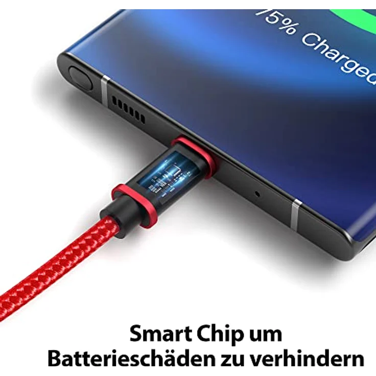 JAMEGA USB-C Kabel Nylon Schnellladekabel 0,5m, Hochgeschwindigkeits-Datenübertragung bis zu 5 Gbps, kompatibel mit Samsung, Huawei, HTC, LG – Bild 5