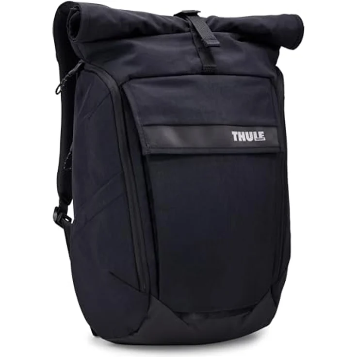 Thule Paramount Laptop-Rucksack 27L, schwarz, für Laptops bis 17 Zoll, wasserabweisend mit Rolltop-Verschluss und organisierten Fächern – Bild 1