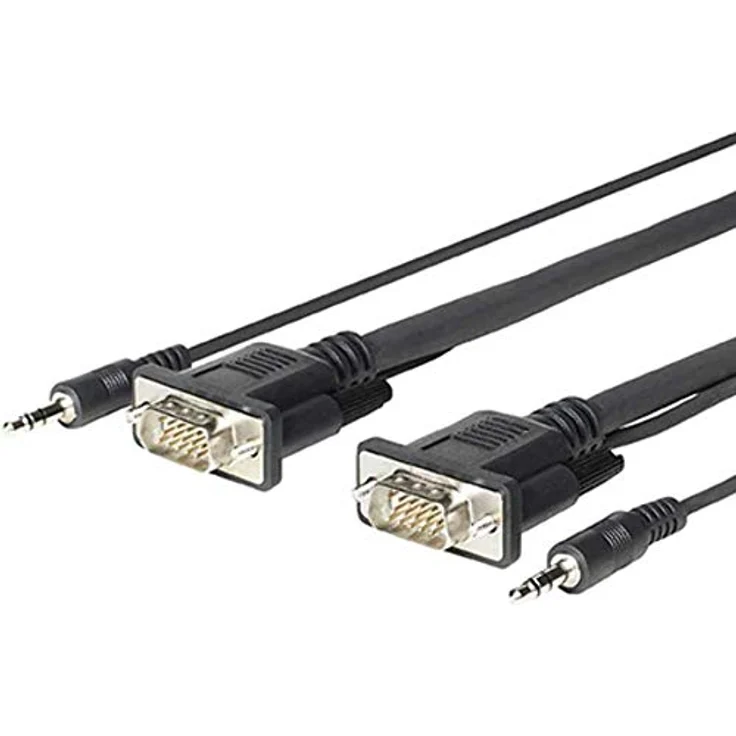 VivoLink provgamcs1.8, 1,8 m VGA (D-Sub) + 3,5 mm Kabel, männlich, schwarz – Bild 1
