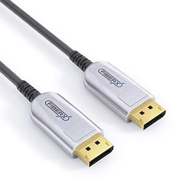PureLink FiberX Series FX-I250 - DisplayPort-Kabel - DisplayPort (M) bis DisplayPort (M) - DisplayPort 1,2 - 15,0m - rund, 4K Unterstützung - Schwarz (FX-I250-015)