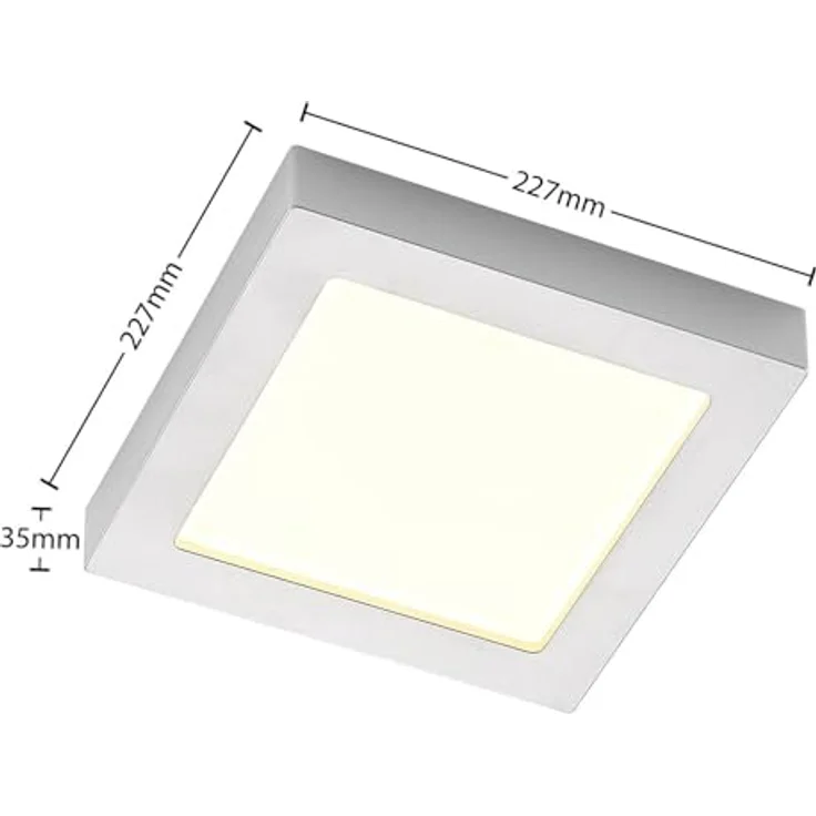 PRIOS LED Deckenleuchte Alette (Modern) in Alu aus Aluminium (1 flammig,) - Lampe Deckenlampe Badezimmerleuchte, energiesparend, Leuchtmittel inklusive, hochwertige Optik – Bild 3