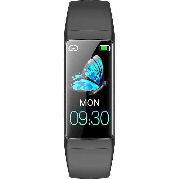 INF Smart Armband, Herzfrequenz- und Blutdruckmessung, Sauerstoffmonitor, wasserdicht, schwarz