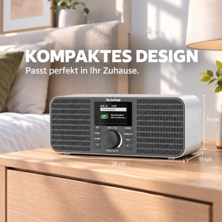TechniSat VIOLA 350 IR – 16 Watt Stereo Internetradio mit DAB+, UKW, Bluetooth 5.3, AUX in, Silber – Bild 7