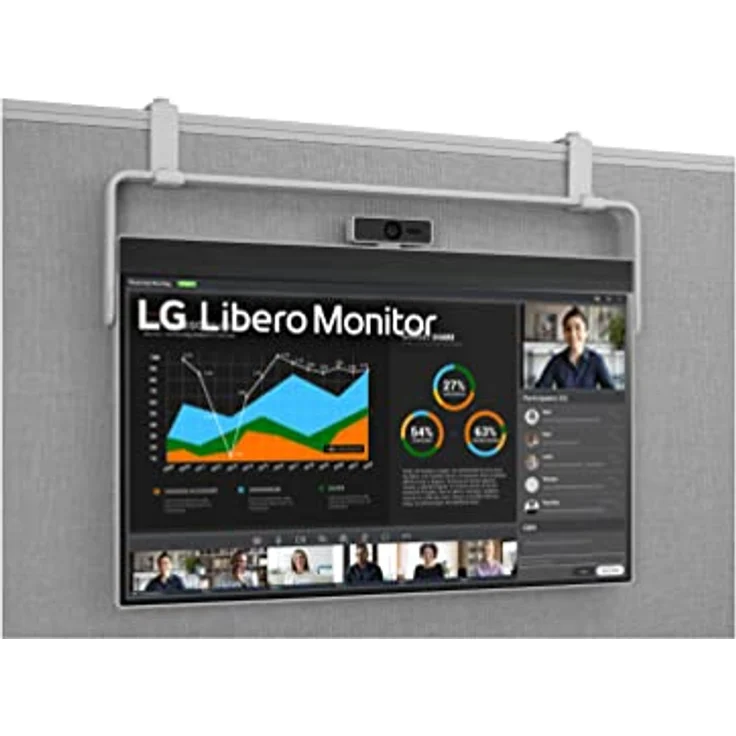 LG Electronics 27-Zoll-QHD-Monitor „Libero'' mit Abnehmbarer Full-HD-Webcam, Silber – Bild 3