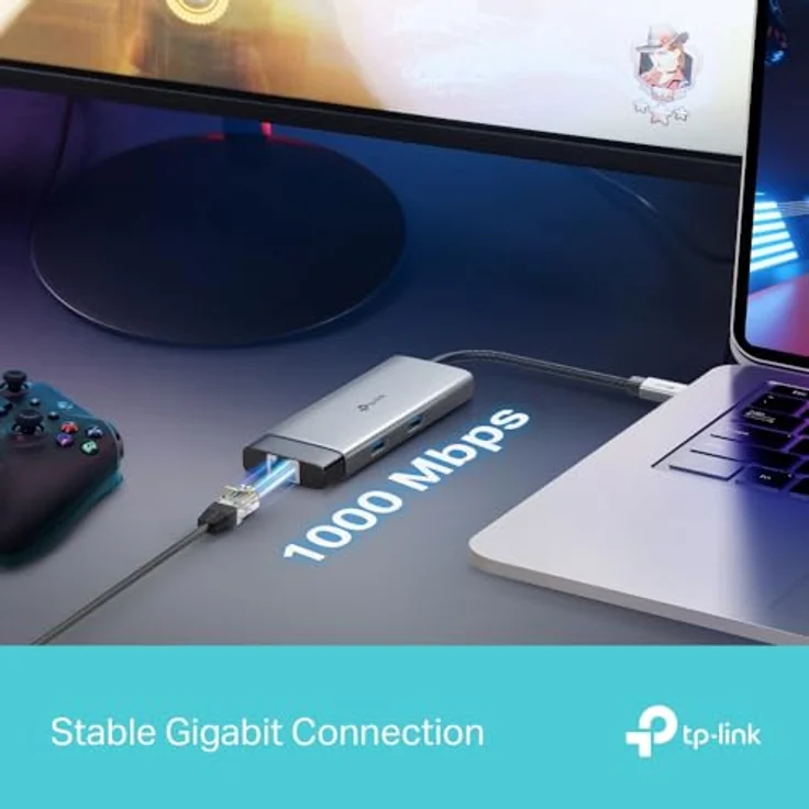 TP-Link UH6120C USB Typ-C 6-Port Hub mit 4K HDMI, 1G Ethernet, 100W Power Delivery, 2x USB-A 5 Gbit/s, schwarz – Bild 6
