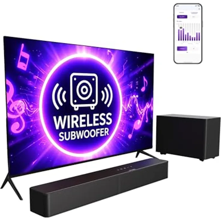 ULTIMEA Soundbar mit kabellosem Subwoofer, 240 W Spitzenleistung, Bluetooth® 6.0 und VoiceMX-Technologie