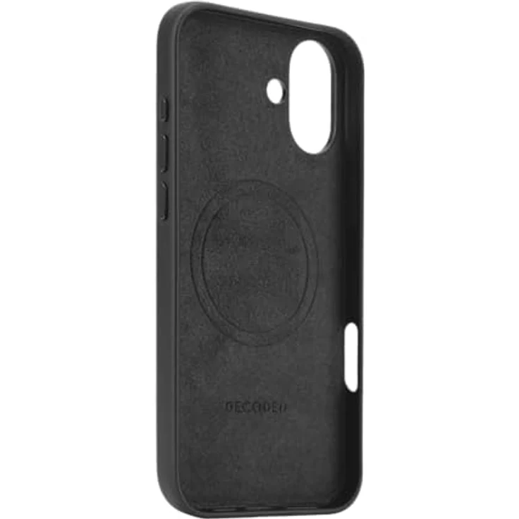 Decoded Lederhülle für iPhone 16 Plus, Echt ECCO Leder Hülle, MagSafe-kompatibel, Stoßfest, Schwarz – Bild 4