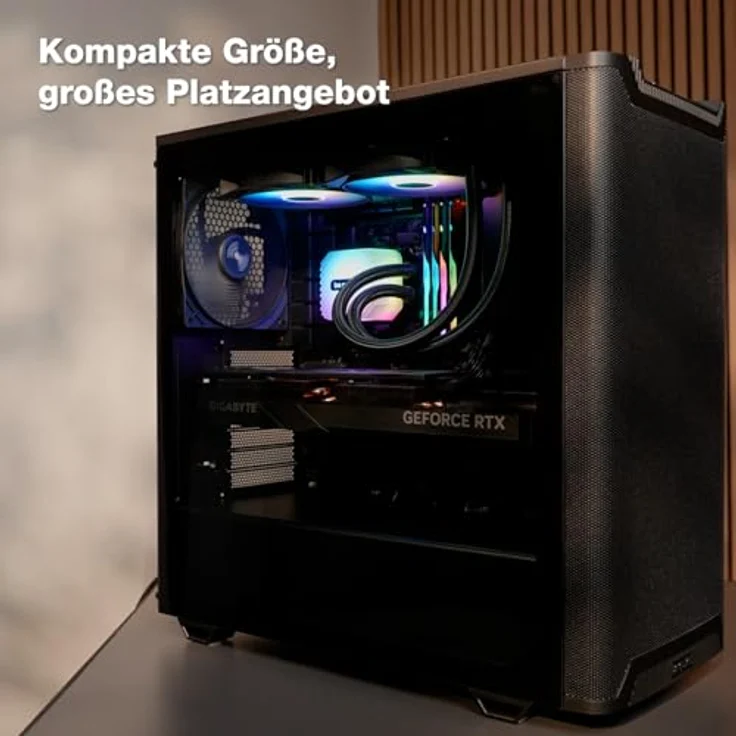 be quiet! Pure Base 501 PC-Gehäuse, 2 vorinstallierte Pure Wings 3 140mm PWM-Lüfter, USB 3.2 Gen. 2 Type C, vertikale GPU-Installation – Bild 3