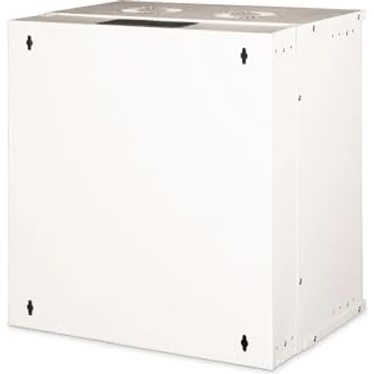 DIGITUS Netzwerkschrank - 19-Zoll Rack 12 HE - Unmontiert - Wandmontage - 400 mm Tiefe - 327 mm Nutztiefe - Traglast 60 kg - perforierte Stahltür - SOHO Pro-Serie - Grau – Bild 2