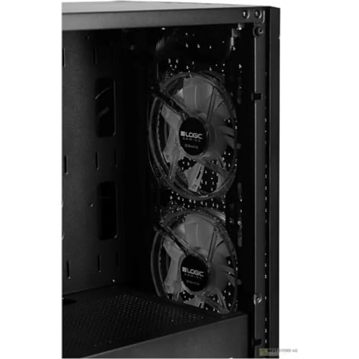 LOGIC ARAMIS ARGB Mini USB 3.0-Gehäuse, schwarzer Mini Tower mit ARGB-Beleuchtung und Platz für 2x 3,5" sowie 3x 2,5" HDDs – Bild 4