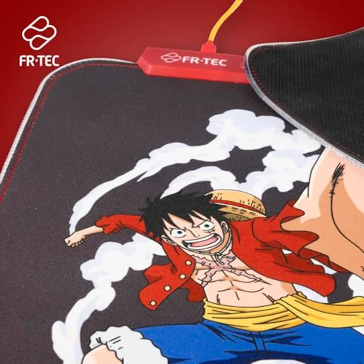 Blade Gaming Mauspad - One Piece Luffy (XL), Mausmatte mit LED-Beleuchtung und rutschfester Unterlage, Rot – Bild 6