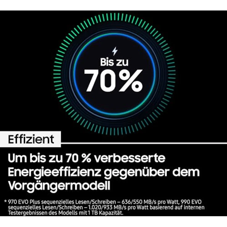 Samsung 990 EVO NVMe M.2 SSD 2 TB, PCIe 4.0 x4 / PCIe 5.0 x2, NVMe 2.0 (2280), 5.000 MB/s Lesen, 3.200 MB/s Schreiben, Interne SSD für Gaming und Grafikbearbeitung, MZ-V9E2T0BW – Bild 5