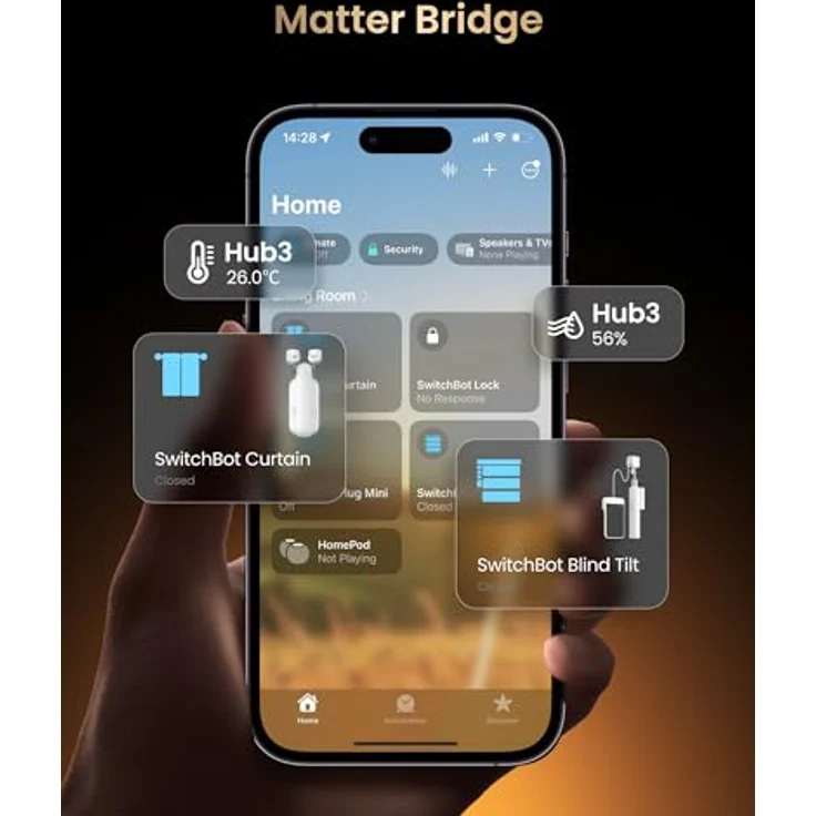 SwitchBot Hub 3, Smart Home Hub mit Matter Support, IR Bluetooth-Fernsteuerung, WLAN-Thermometer und Hygrometer, kompatibel mit Alexa, HomeKit und Google Home – Bild 4