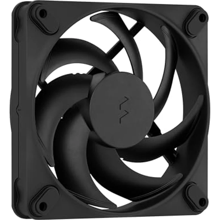 Fractal Design Momentum 12, Leiser 120 mm PC-Gehäuselüfter mit LCP Flügel, FDB-Lager, PWM-Steuerung, Schwarz – Bild 1