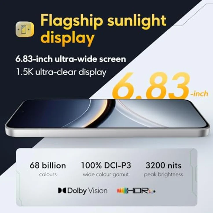 Xiaomi Poco F7 (512 GB, Silver, 6.83", Dual SIM, 5G), Smartphone, Silber – Bild 3