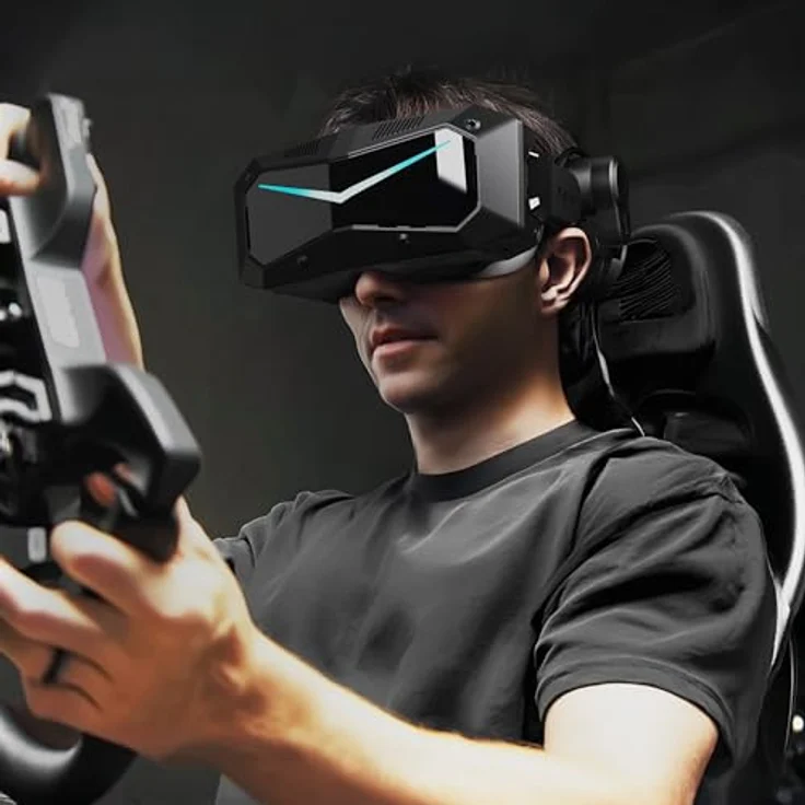 Pimax Crystal Super 50 PPD, VR Brille mit 3840x3840 Auflösung, 120° HFOV, Schwarz – Bild 6