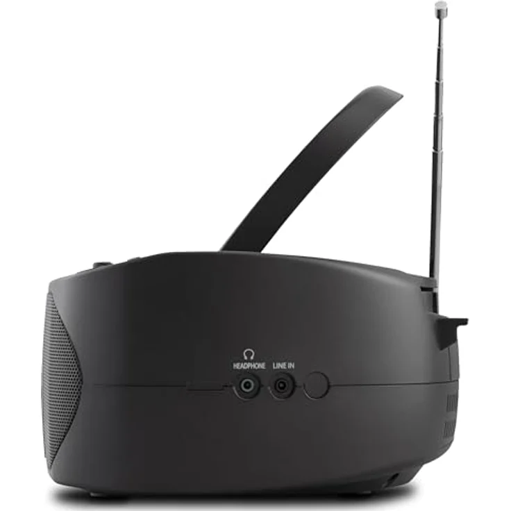 MEDION DRX-1 Plus, Tragbare Boombox mit DAB+ UKW Radio, Bluetooth, CD-Player, MP3, Kassette, Kopfhöreranschluss, Stereo Sound System, schwarz – Bild 2