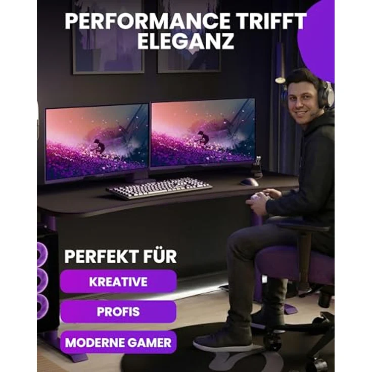Arozzi Nova, 32 Zoll Gaming Monitor mit 180Hz QHD und IPS-Panel, lila – Bild 5