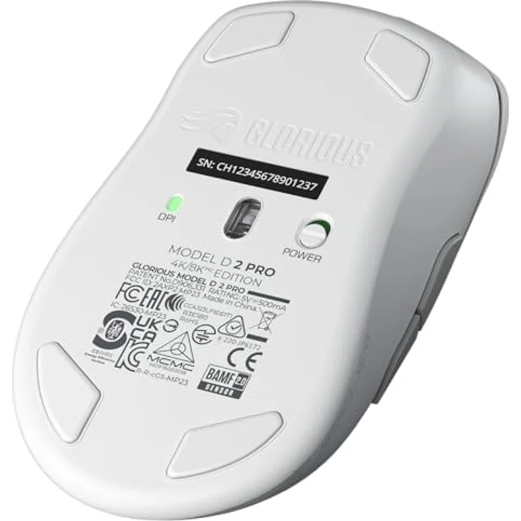 Glorious Model D 2 PRO 4K/8KHz Edition, kabellose Gaming-Maus in Weiß, 64 g, optimale Abtastrate bis 8.000 Hz, für Rechtshänder, bis zu 80 Std. Batterielaufzeit – Bild 11