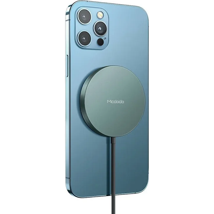 mcdodo Mag Safe 15W Magnetisches Schnell Ladegerät für iPhone 12 (Pro) (Max), Kabelloses Ladepad mit Qi-Unterstützung