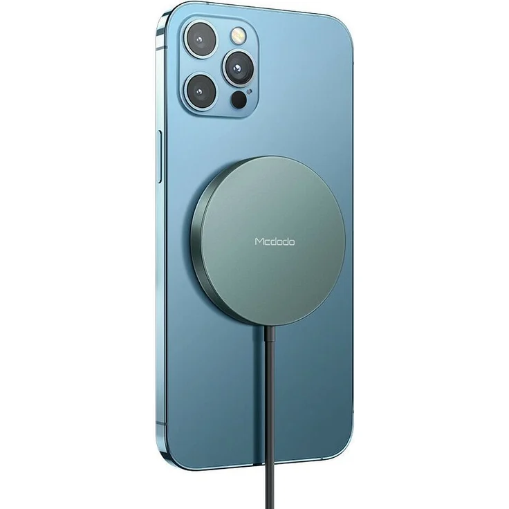 mcdodo Mag Safe 15W Magnetisches Schnell Ladegerät für iPhone 12 (Pro) (Max), Kabelloses Ladepad mit Qi-Unterstützung