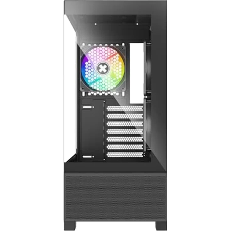 Xilence Gehäuse BEAM Schwarz (XG172), elegantes ATX Midi Tower Gehäuse mit Aquarium-Glas-Design, drei ARGB PWM Lüftern und hohem Airflow, Schwarz – Bild 13