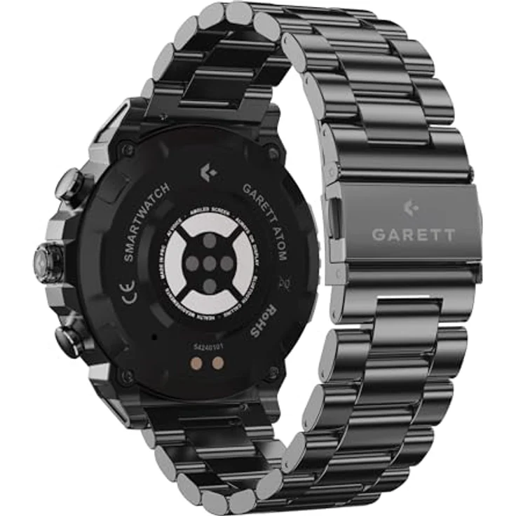 Garett Smartwatch Atom Black Steel, Sport-Smartwatch mit Health-Tracking und Benachrichtigungsfunktion, schwarz – Bild 5