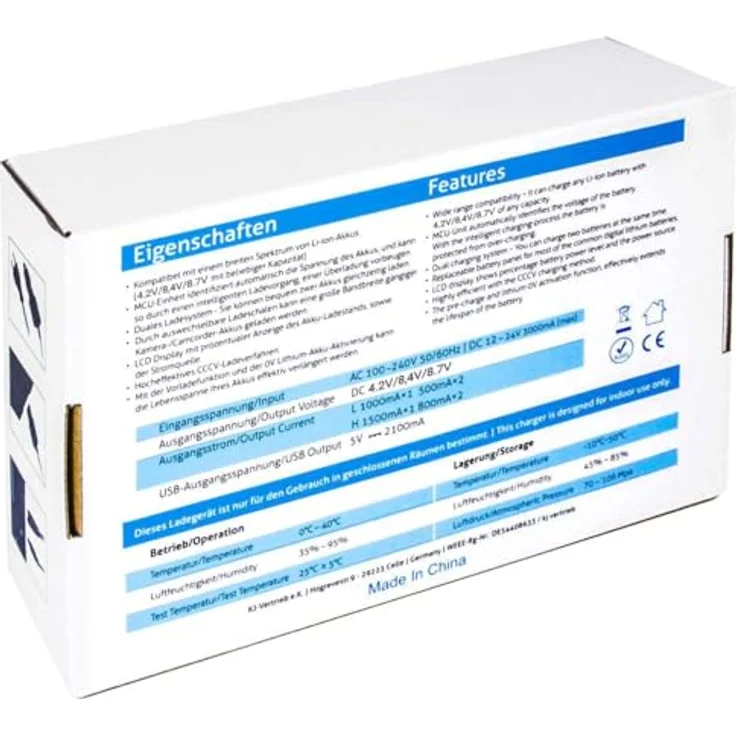 Dual Akku-Ladegerät kompatibel mit Nikon EN-EL12 - mit USB-Anschluss, LCD-Display und Kfz-Ladekabel - Schnellladegerät – Bild 6