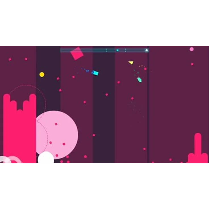 Fangamer Just Shapes & Beats - Switch, Nintendo Switch Spiel mit 12-seitigem Handbuch, gefaltetem Poster und Mini-Aufkleberbogen, bis zu 4 Spieler Koop – Bild 2