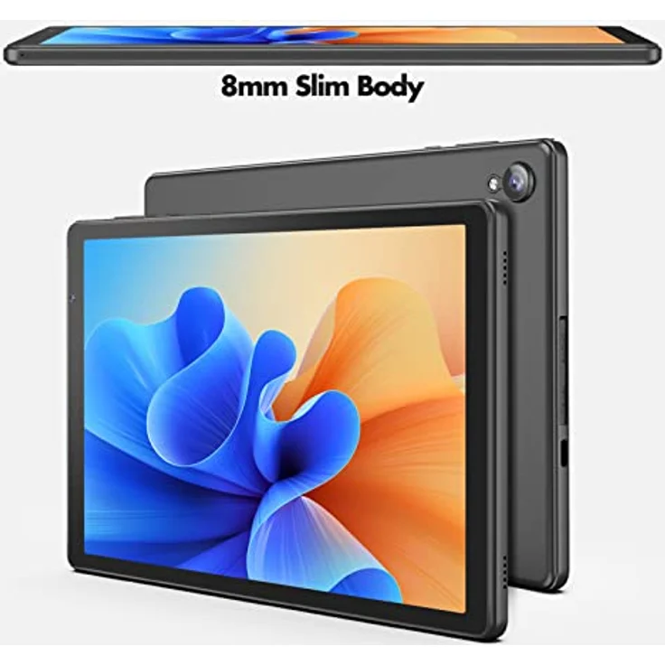 PRITOM 10 inch Android 12 Tablet,2GB RAM, 32GB ROM, 6000Mah, Expand to 512GB, Quad Core Processor, 10 inch Tablet, Android Tablets HD IPS Screen, Camera, Wi-Fi, Bluetooth, Tablet PC(Dark Gray) – Bild 3