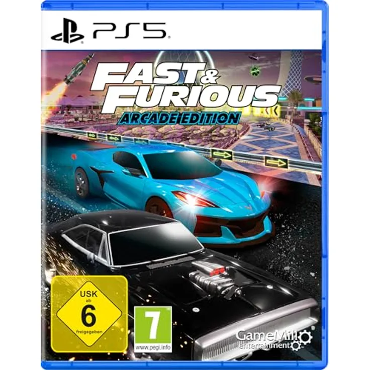 Game Mill Fast & Furious: Arcade Edition, PS5-Spiel mit legendären Autos, lokalem Splitscreen-Mehrspieler und anpassbaren Designs