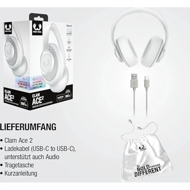 Fresh n Rebel Clam Ace 2, Over Ear Bluetooth Kopfhörer mit 100 h Laufzeit, grau, versandkostenfrei – Bild 9