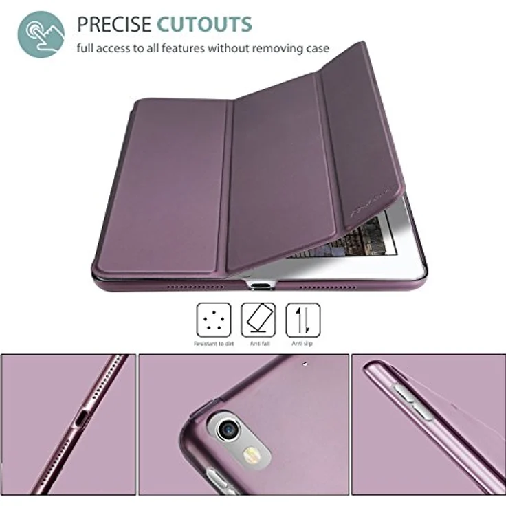 ProCase Hülle für iPad Air 3 10,5 Zoll (2019) & iPad Pro 10,5 Zoll (2017), Ultra Dünn mit transluzenter Rückseite, Auto Schlafen/Wachen Funktion - Lila – Bild 3