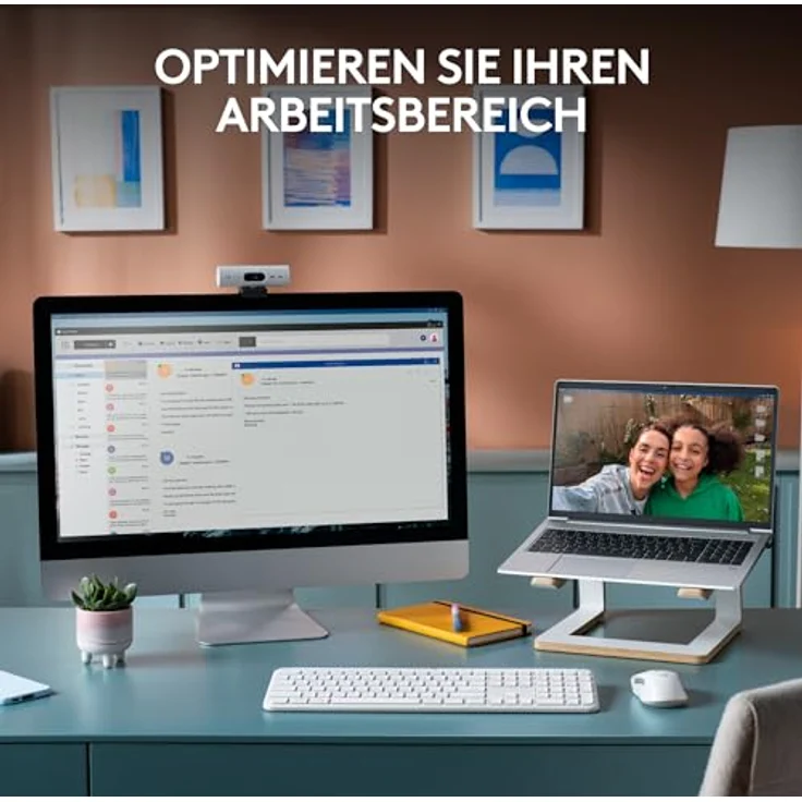 Logitech Signature Slim K950 kabellose Tastatur, schlankes Design, Wechseln zwischen Geräten beim Tippen, leises Tippen, Bluetooth, Multi-OS, Windows, Mac, Chrome, DEU QWERTZ-Layout, Weiß – Bild 5