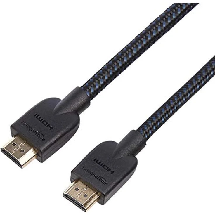 Amazon Basics High-Speed-HDMI-Kabel (18 Gbit/s, 4 K/60 Hz), 1,8 m, 5 Stück, Nylon-Geflochten